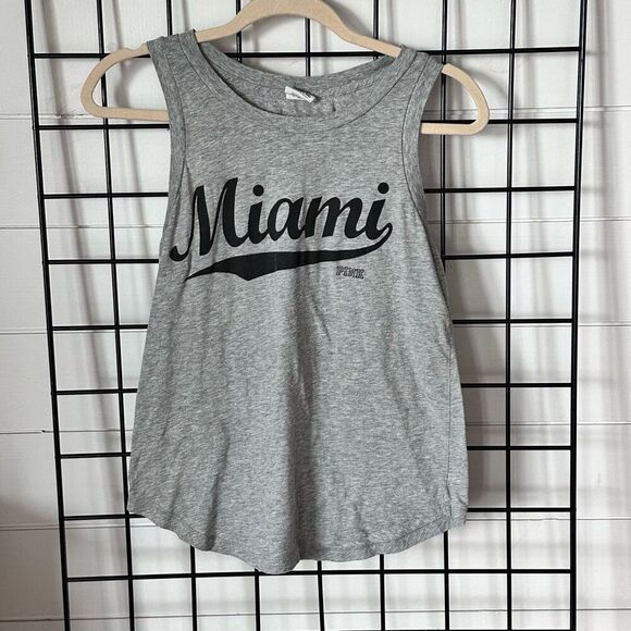 PINK Victoria's Secret Sleeveless Muscle Tank Womens XS Grey Limited‎ Edition - Picture 1 of 8